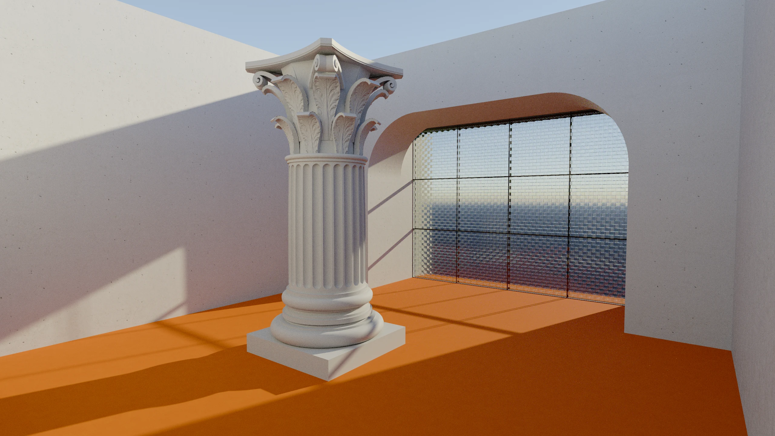 path-traced minecraft scene